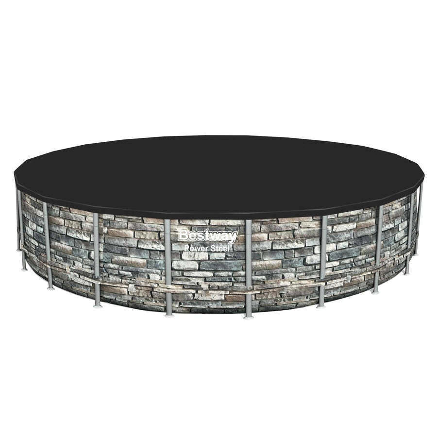 Piscina Bestway Redonda Piedra Filtro + Accesorios 6.71MX1.32M